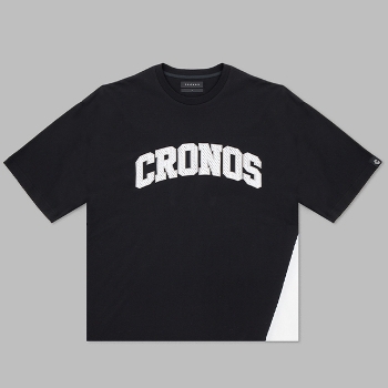 CRONOS 2LINE BACK LOGO OVERSIZE T-SHIRTS BLACK | TOMIYA(トミヤ
