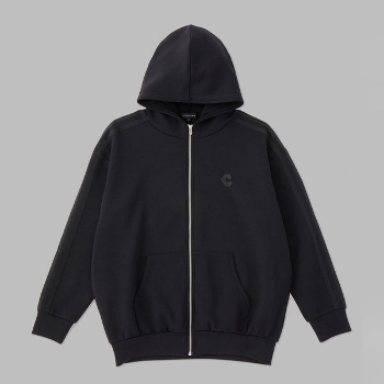 CRONOS 2LINE ZIP HOODIE BLACK | TOMIYA(トミヤ)-Omotecho Style