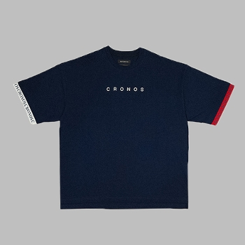 CRONOS SREEVE LOGO OVERSIZE T-SHIRTS BLACK | TOMIYA(トミヤ